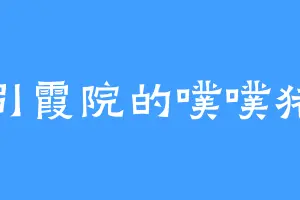 引霞院的噗噗猪