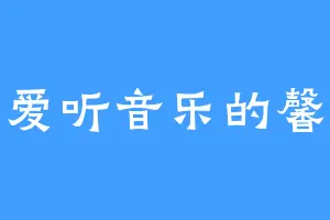爱听音乐的馨