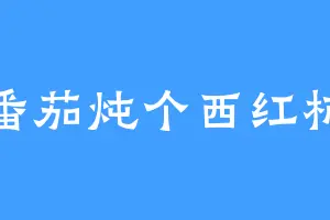 番茄炖个西红柿
