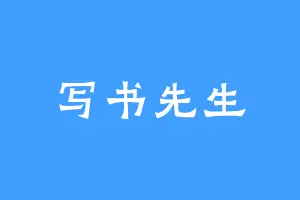 写书先生
