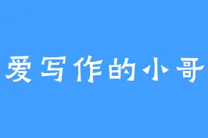 爱写作的小哥