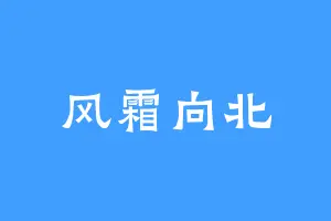 风霜向北