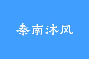 秦南沐风