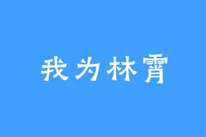 我为林霄