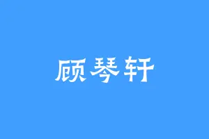 顾琴轩