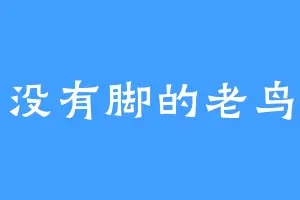 没有脚的老鸟