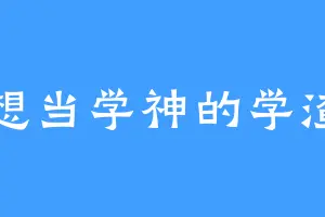 想当学神的学渣
