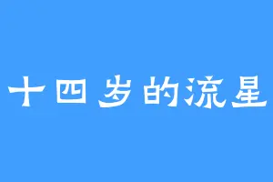 十四岁的流星