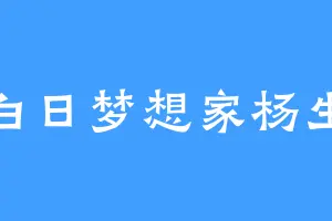 白日梦想家杨生