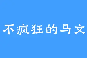 不疯狂的马文