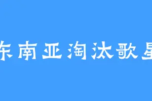 东南亚淘汰歌星