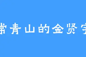 常青山的金贤宇