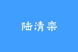陆清栾